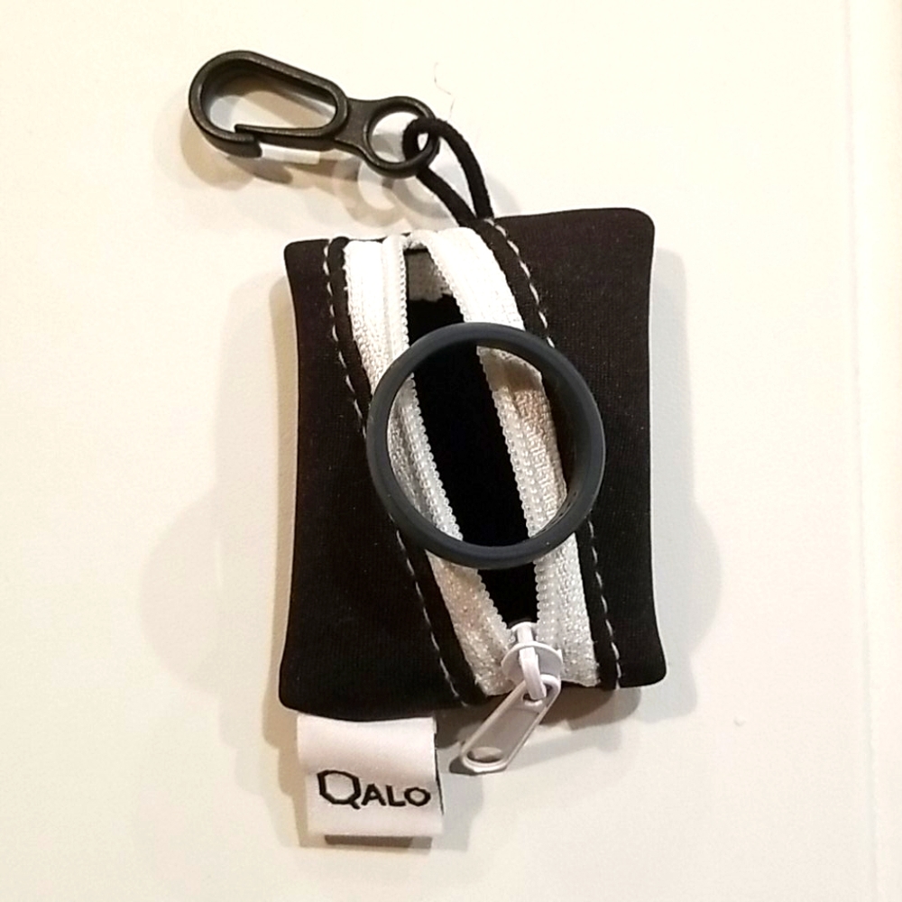 Qalo mens slate grey silicone ring